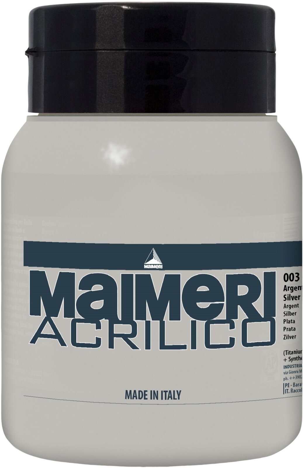 Akryylimaali Maimeri Acrilico Akryylimaali Silver 003 500 ml 1 kpl