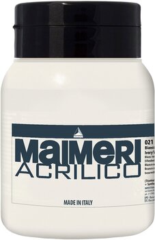 Pintura acrílica Maimeri Acrilico Acrylic Paint Ivory White 021 500 ml 1 pieza - 1