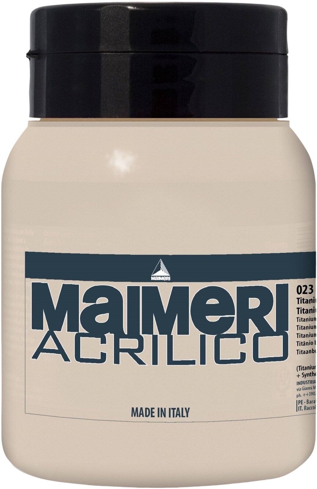 Akrilfesték Maimeri Acrilico Akril festék Titanium Buff 023 500 ml 1 db