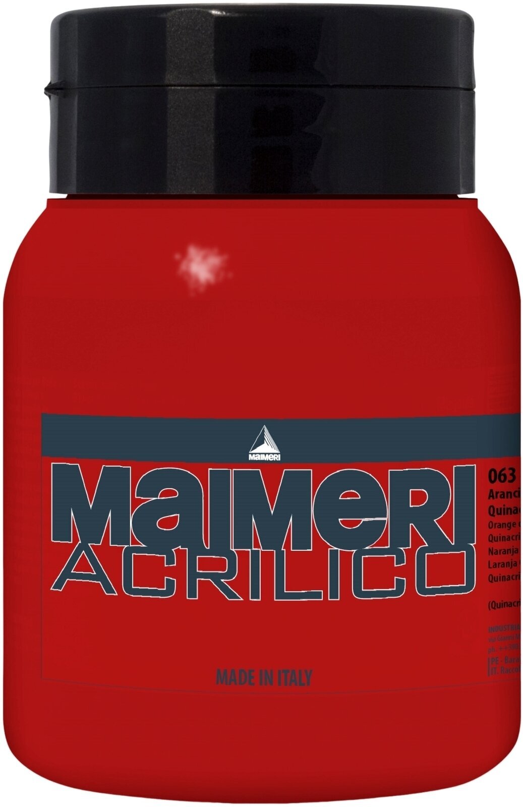 Akryylimaali Maimeri Acrilico Akryylimaali Quinacridone Orange 063 500 ml 1 kpl