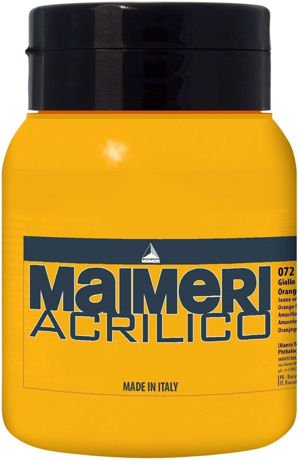 Colore acrilico Maimeri Acrilico Colori acrilici Orange Yellow 072 500 ml 1 pz