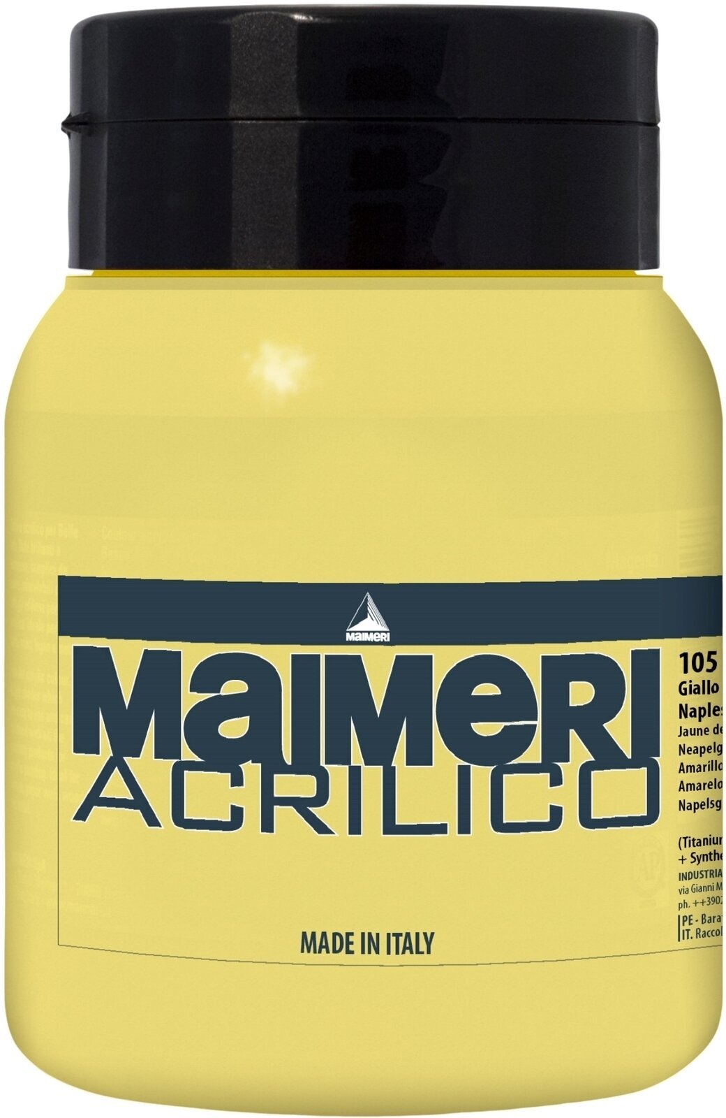 Акрилна боя Maimeri Acrilico АКРИЛНА боя Naples Yellow Light 105 500 ml 1 бр