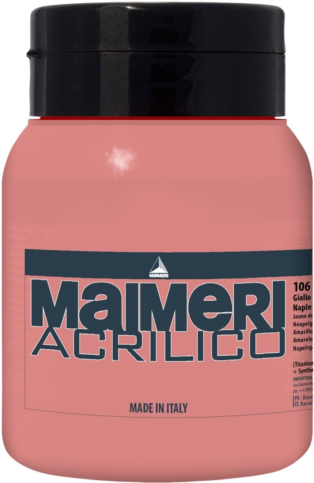 Pintura acrílica Maimeri Acrilico Acrylic Paint Naples Yellow Reddish 106 500 ml 1 pieza