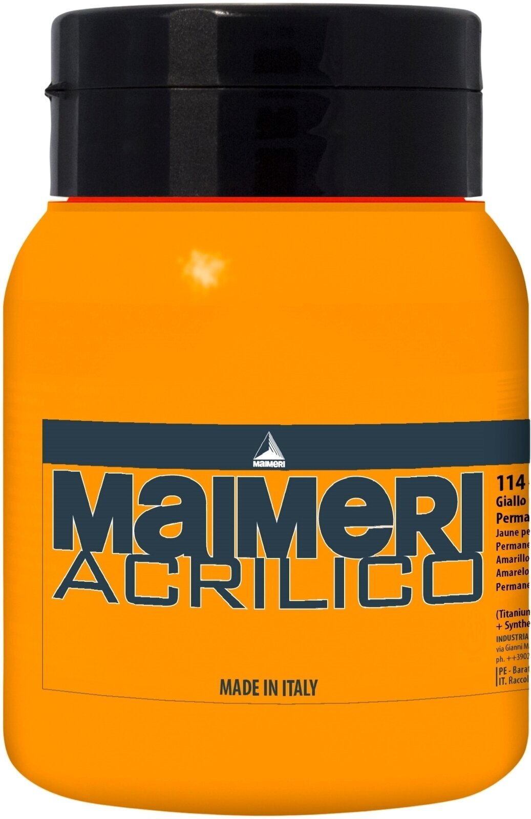 Culoare acrilică Maimeri Acrilico Vopsea acrilică Permanent Yellow Deep 114 500 ml 1 buc