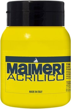 Akrilfesték Maimeri Acrilico Akril festék Primary Yellow 116 500 ml 1 db - 1