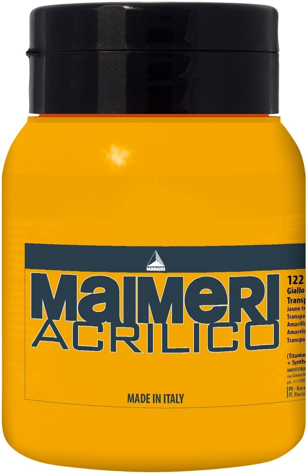 Akryylimaali Maimeri Acrilico Akryylimaali Transparent Yellow 122 500 ml 1 kpl