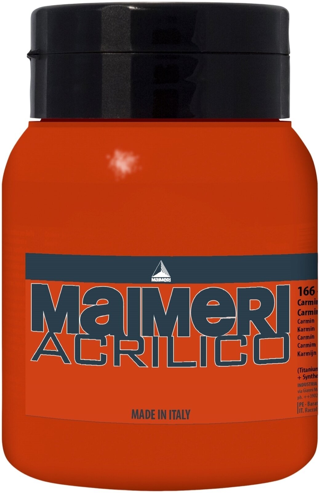 Akrylmaling Maimeri Acrilico Akrylmaling Carmine 166 500 ml 1 stk.