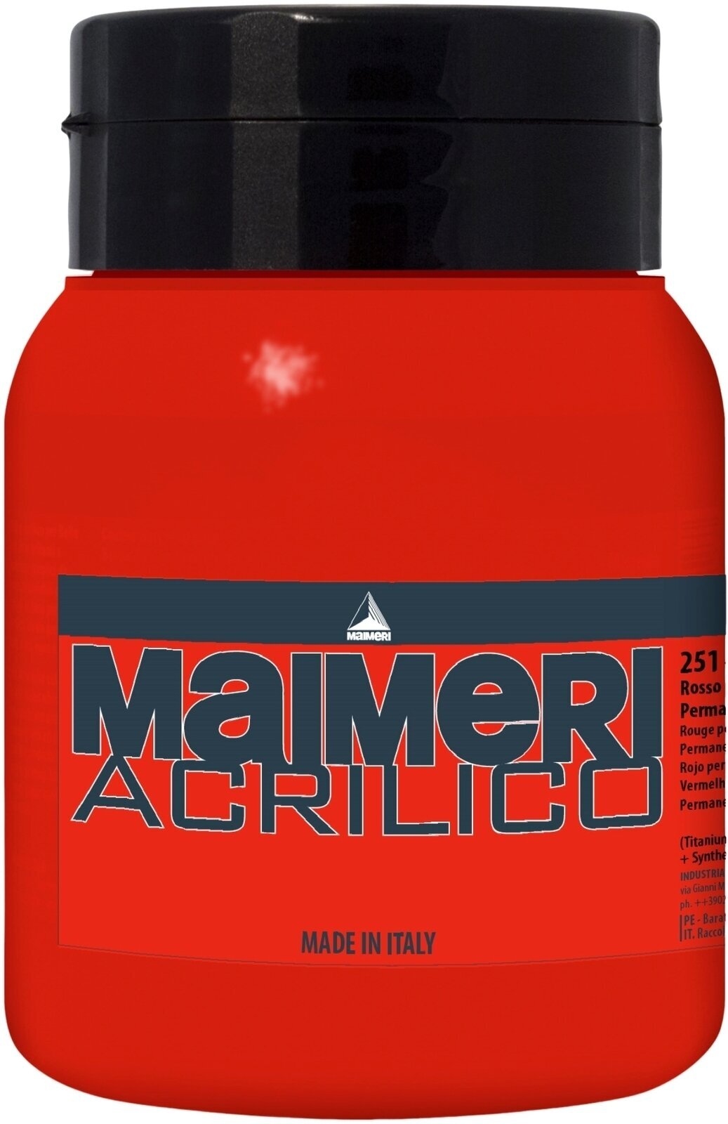 Akrylmaling Maimeri Acrilico Akrylmaling Permanent Red Light 251 500 ml 1 stk.