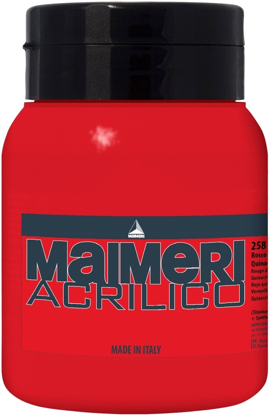 Peinture acrylique Maimeri Acrilico Peinture acrylique Quinacridone Red 258 500 ml 1 pc