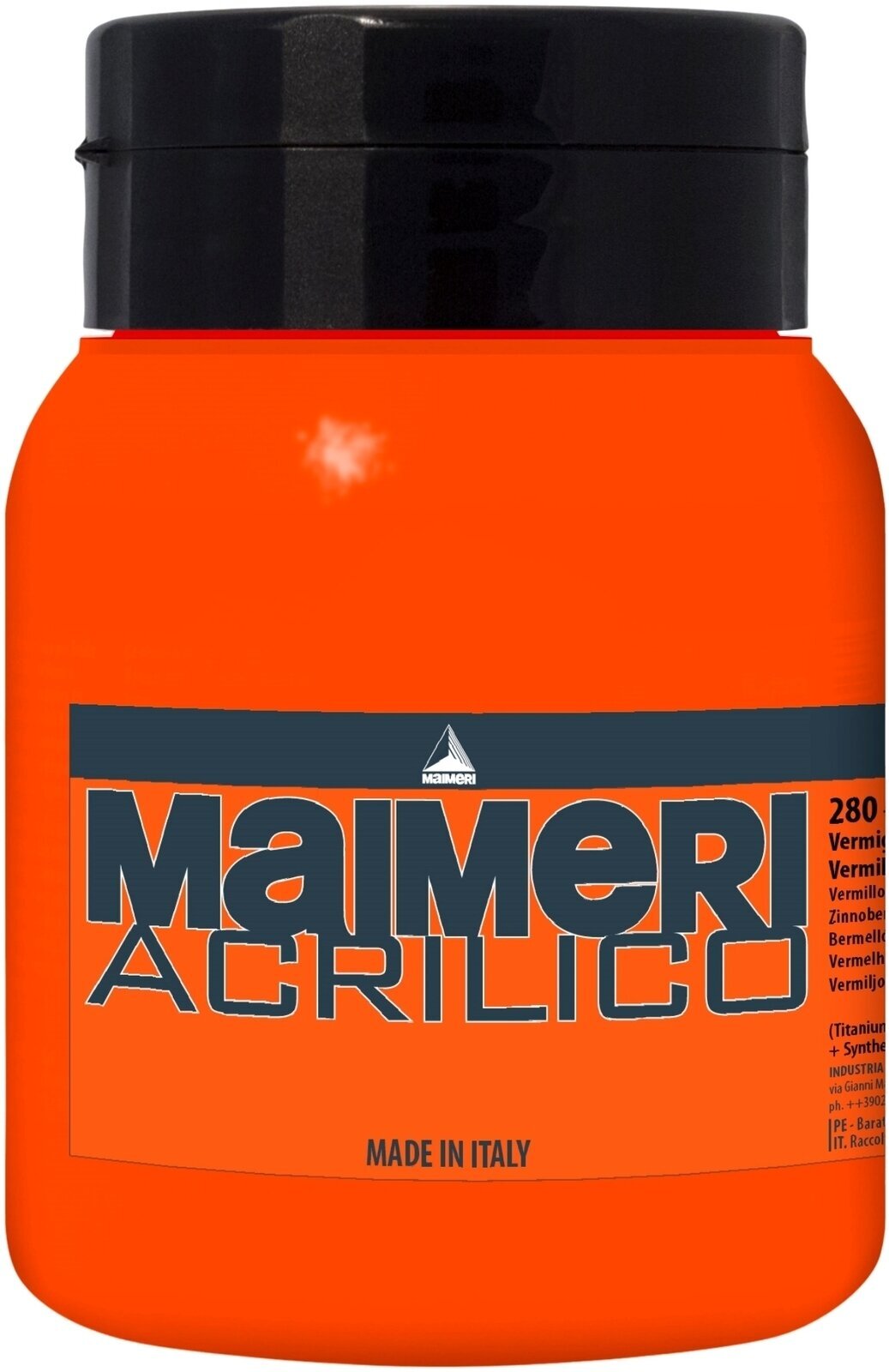 Culoare acrilică Maimeri Acrilico Vopsea acrilică Vermilion (Hue) 280 500 ml 1 buc