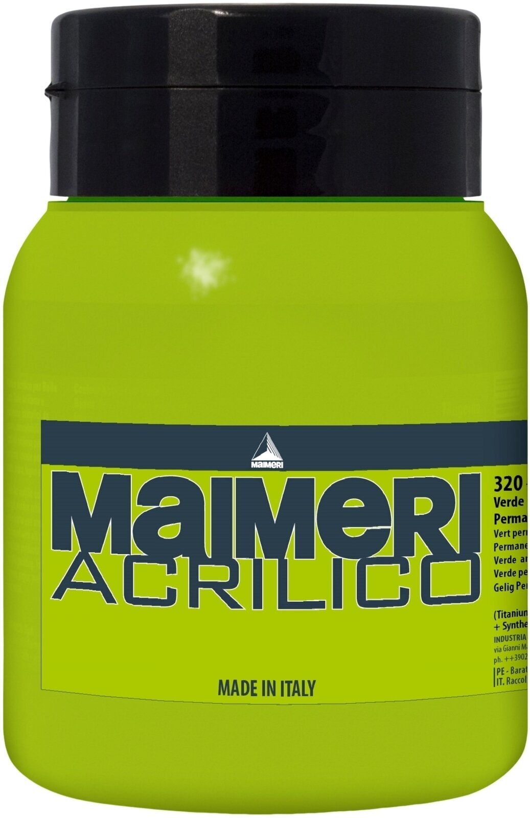 Aκρυλικό Χρώμα Maimeri Acrilico Ακρυλική μπογιά Permanent Yellowish Green 320 500 ml 1 τεμ.