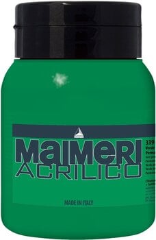 Акрилна боя Maimeri Acrilico АКРИЛНА боя Permanent Green Light 339 500 ml 1 бр - 1