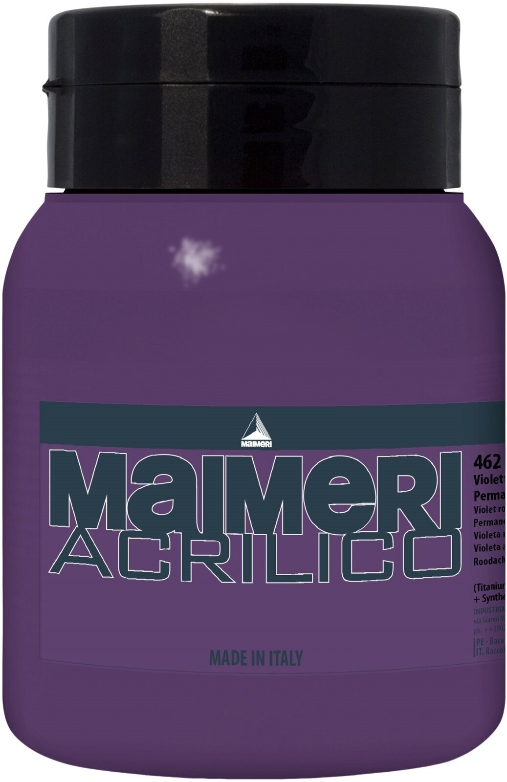 Aκρυλικό Χρώμα Maimeri Acrilico Ακρυλική μπογιά Permanent Violet Red Light 462 500 ml 1 τεμ.