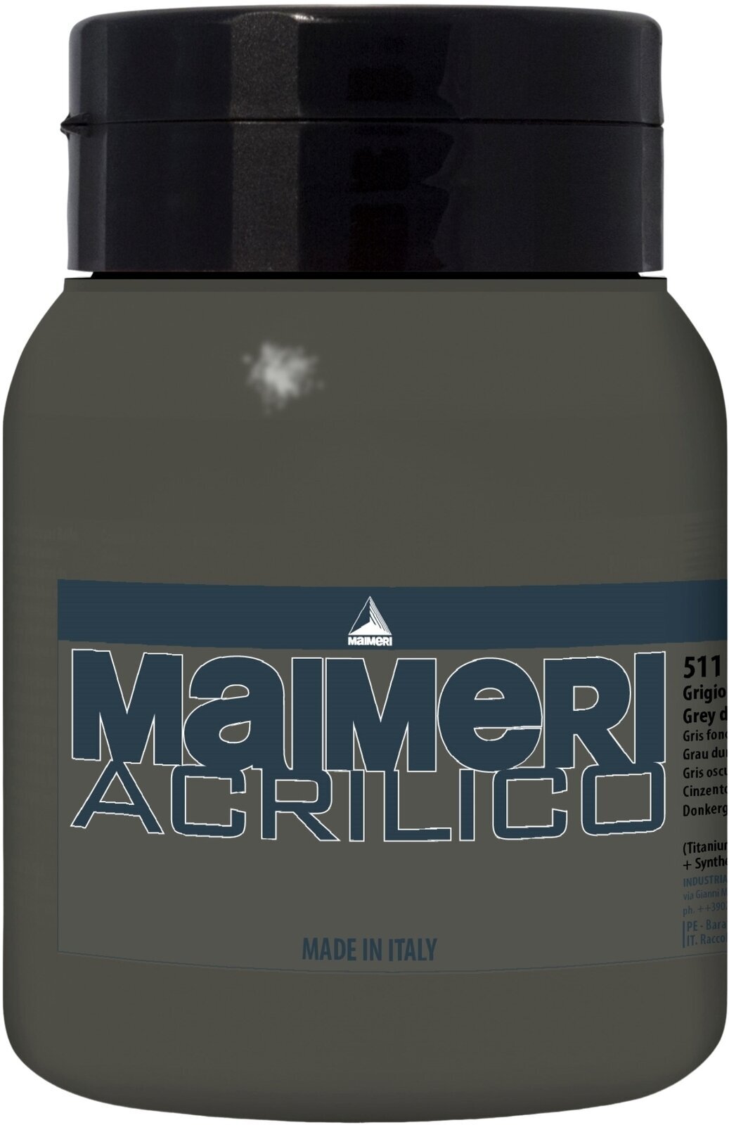 Acrylverf Maimeri Acrilico Acrylverf Grey Deep 511 500 ml 1 stuk