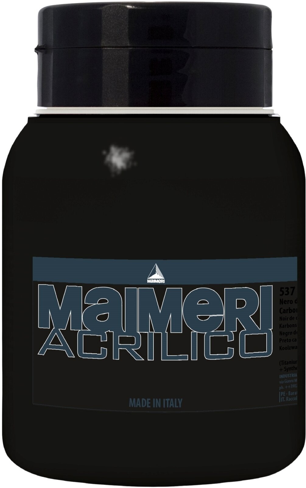 Acrylic Paint Maimeri Acrilico Acrylic Paint Carbon Black 537 1000 ml 1 pc