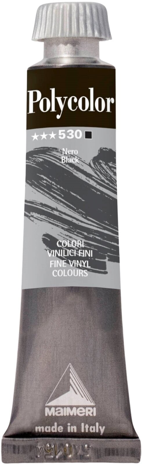 Aκρυλικό Χρώμα Maimeri Vynil Polycolor Ακρυλική μπογιά Black 530 20 ml 1 τεμ.