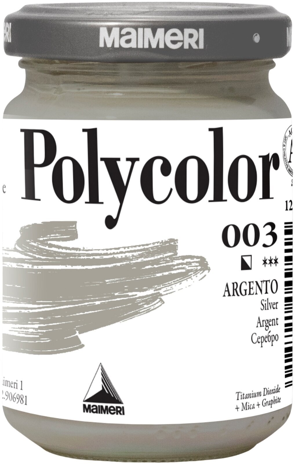 Akryylimaali Maimeri Vynil Polycolor Akryylimaali Silver 003 140 ml 1 kpl