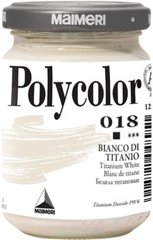 Akryylimaali Maimeri Vynil Polycolor Akryylimaali Titanium White 018 140 ml 1 kpl - 1