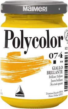 Aκρυλικό Χρώμα Maimeri Vynil Polycolor Ακρυλική μπογιά Brilliant Yellow 074 140 ml 1 τεμ. - 1