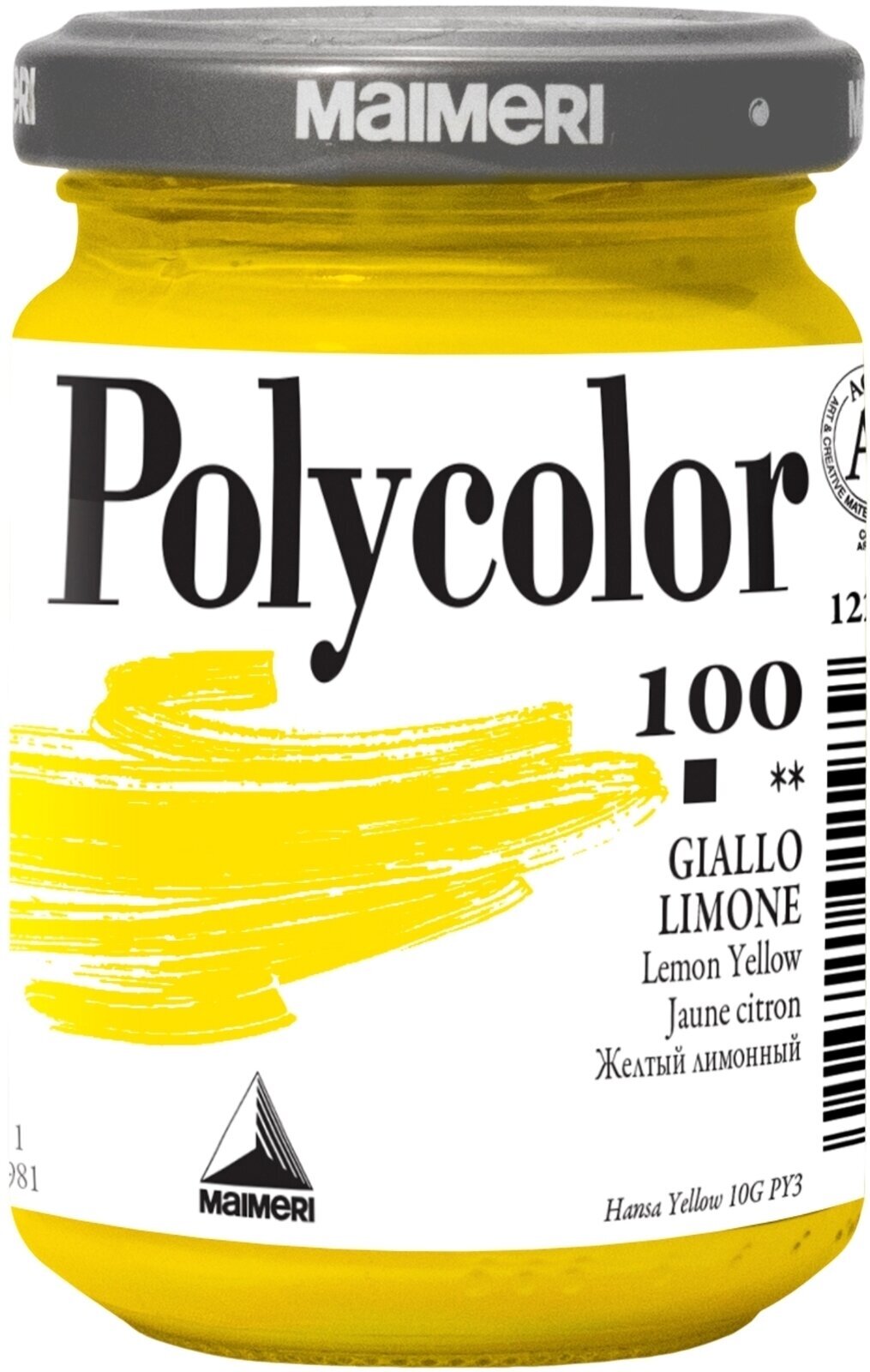 Akryylimaali Maimeri Vynil Polycolor Akryylimaali Lemon Yellow 100 140 ml 1 kpl