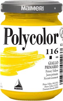 Acrylic Paint Maimeri Vynil Polycolor Acrylic Paint Primary Yellow 116 140 ml 1 pc - 1