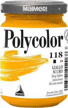 Aκρυλικό Χρώμα Maimeri Vynil Polycolor Ακρυλική μπογιά Deep Yellow 118 140 ml 1 τεμ. - 1