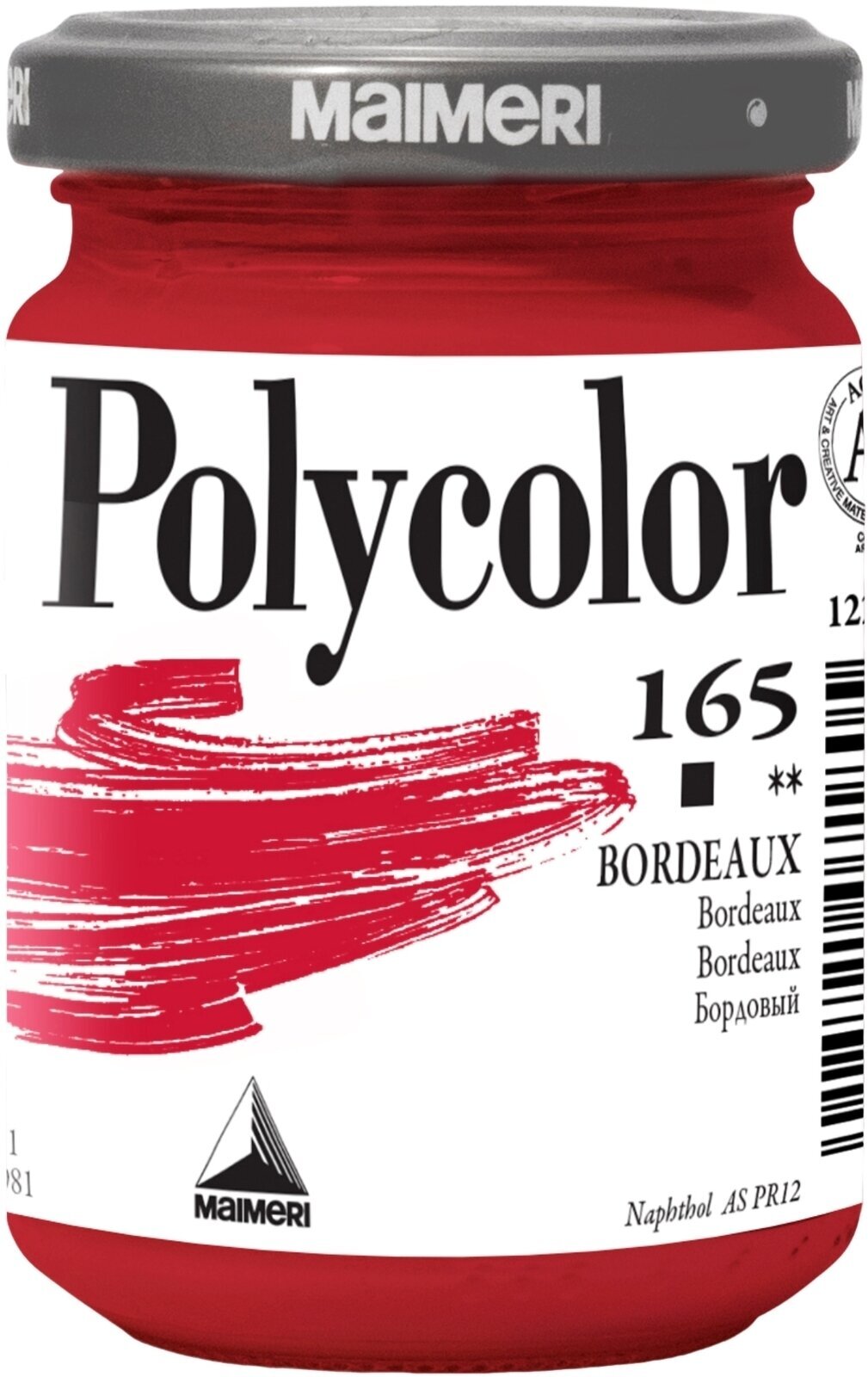 Peinture acrylique Maimeri Vynil Polycolor Peinture acrylique Bordeaux 165 140 ml 1 pc