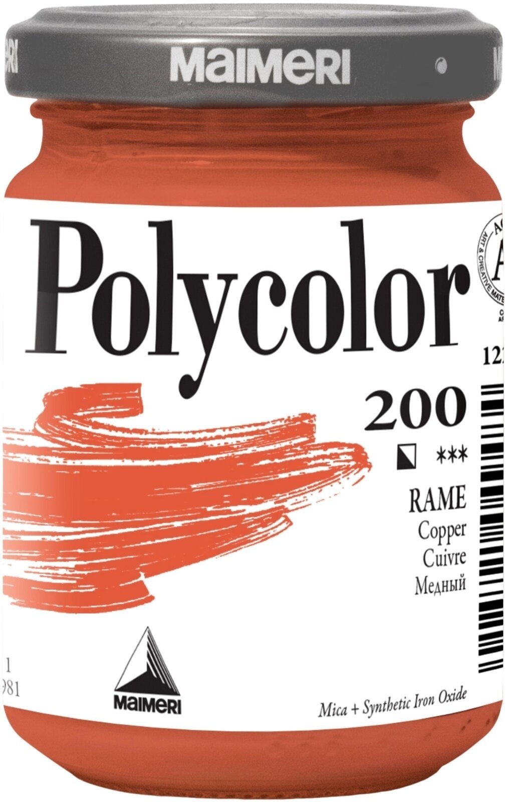 Pintura acrílica Maimeri Vynil Polycolor Acrylic Paint Copper 200 140 ml 1 pieza