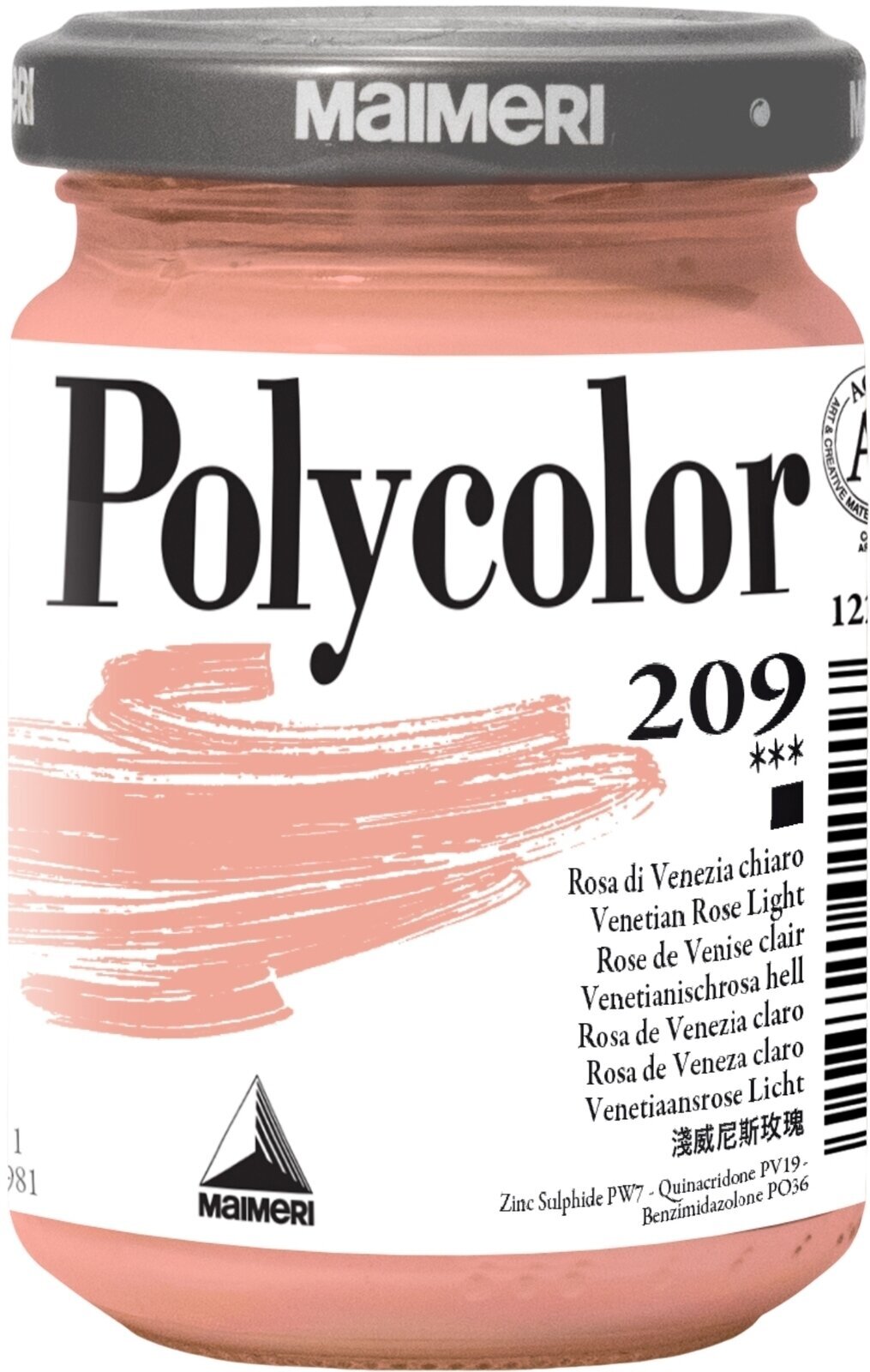 Aκρυλικό Χρώμα Maimeri Vynil Polycolor Ακρυλική μπογιά Venetian Rose Light 209 140 ml 1 τεμ.