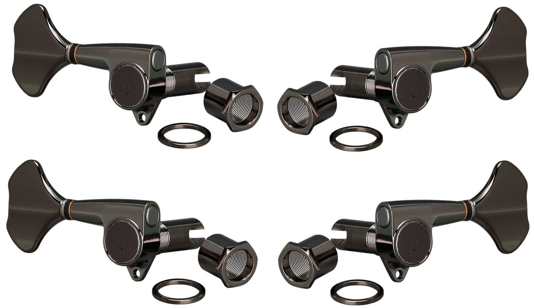 Afinadores para baixo Gotoh GB707-4 CK 2L/2R Cosmo Black Afinadores para baixo