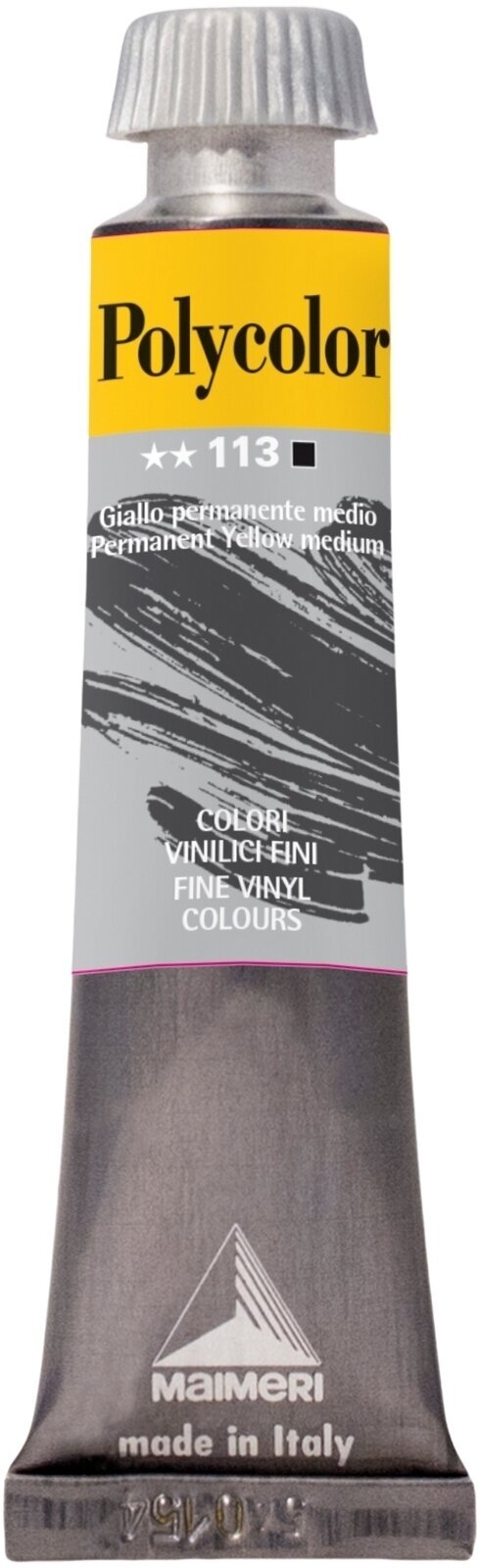 Culoare acrilică Maimeri Vynil Polycolor Vopsea acrilică Permanent Yellow Medium 113 20 ml 1 buc