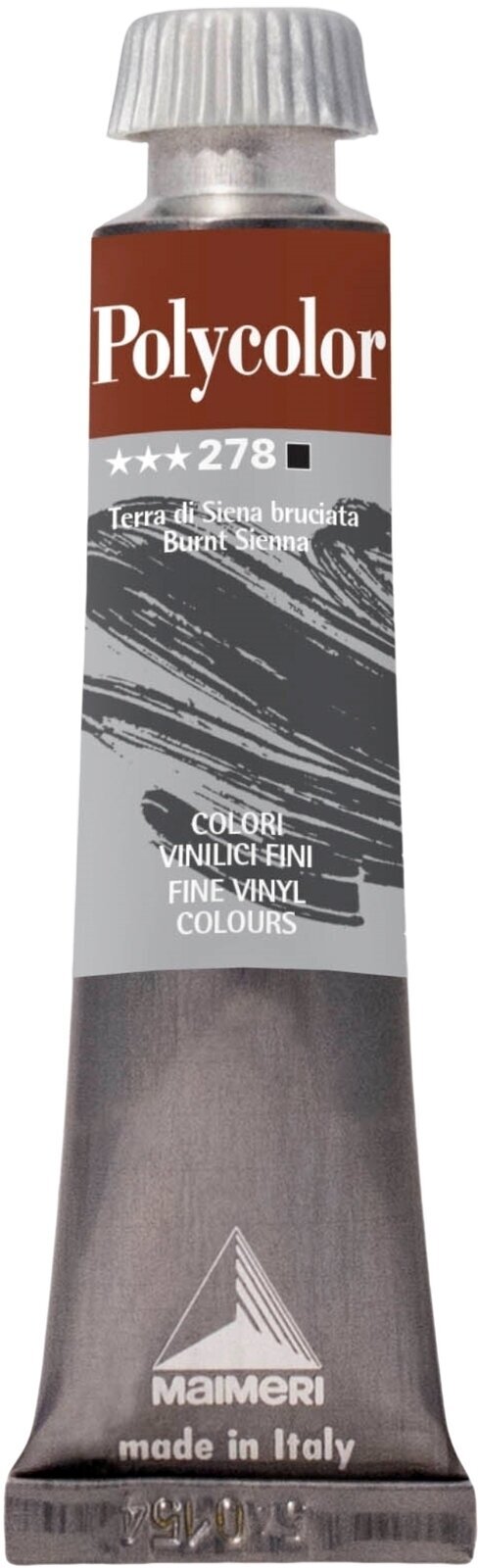 Pintura acrílica Maimeri Vynil Polycolor Acrylic Paint Burnt Sienna 278 20 ml 1 pieza