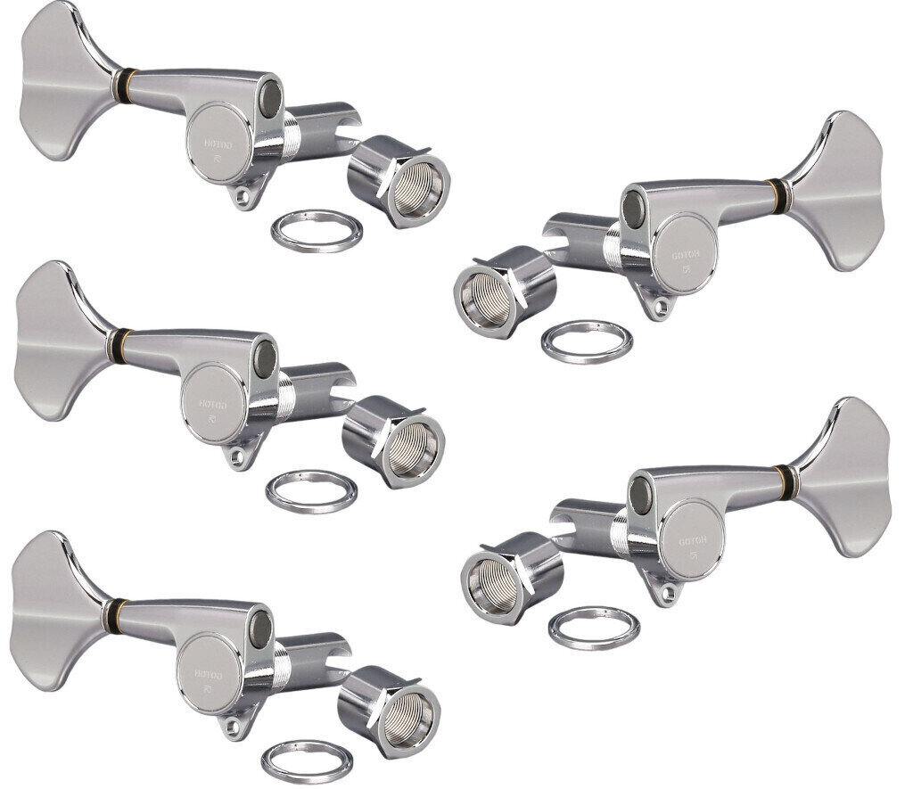 Tuning Machines for Bassguitars Gotoh GB707-5 C 3L/2R Chrome Tuning Machines for Bassguitars