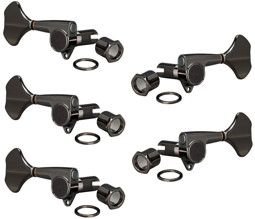 Tuning Machines for Bassguitars Gotoh GB707-5 CK 3L/2R Cosmo Black Tuning Machines for Bassguitars