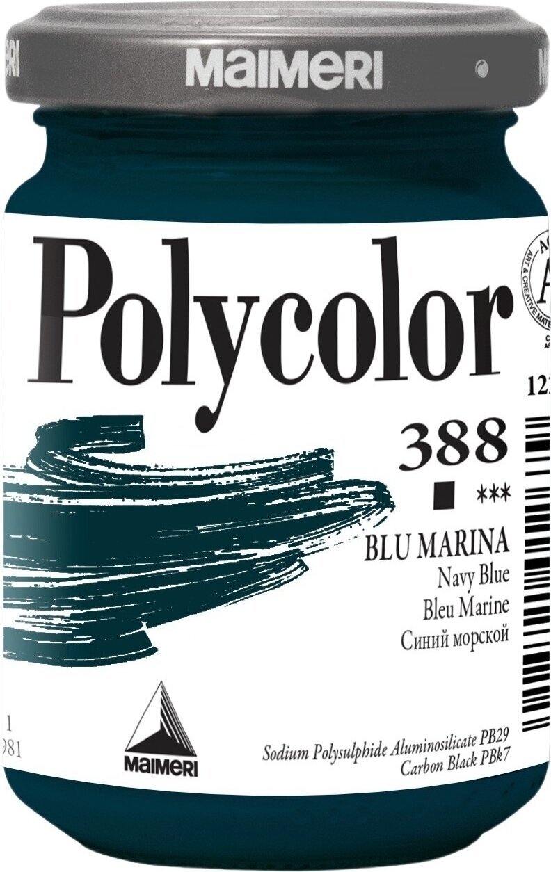 Acrylverf Maimeri Vynil Polycolor Acrylverf Navy Blue 388 140 ml 1 stuk