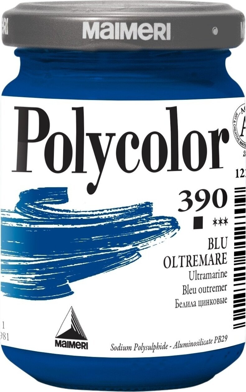 Aκρυλικό Χρώμα Maimeri Vynil Polycolor Ακρυλική μπογιά Ultramarine 390 140 ml 1 τεμ.