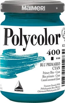 Aκρυλικό Χρώμα Maimeri Vynil Polycolor Ακρυλική μπογιά Primary Blue Cyan 400 140 ml 1 τεμ. - 1