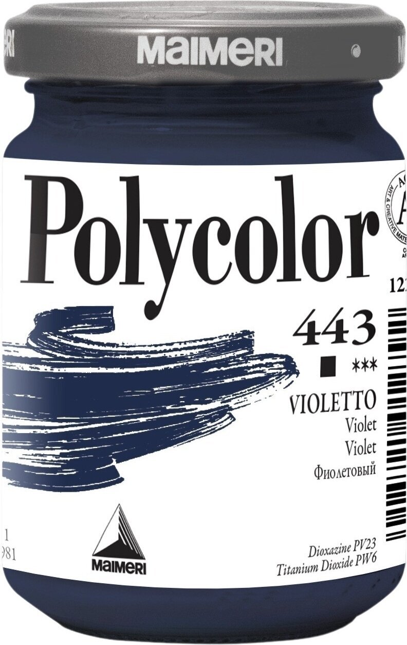 Aκρυλικό Χρώμα Maimeri Vynil Polycolor Ακρυλική μπογιά Violet 443 140 ml 1 τεμ.