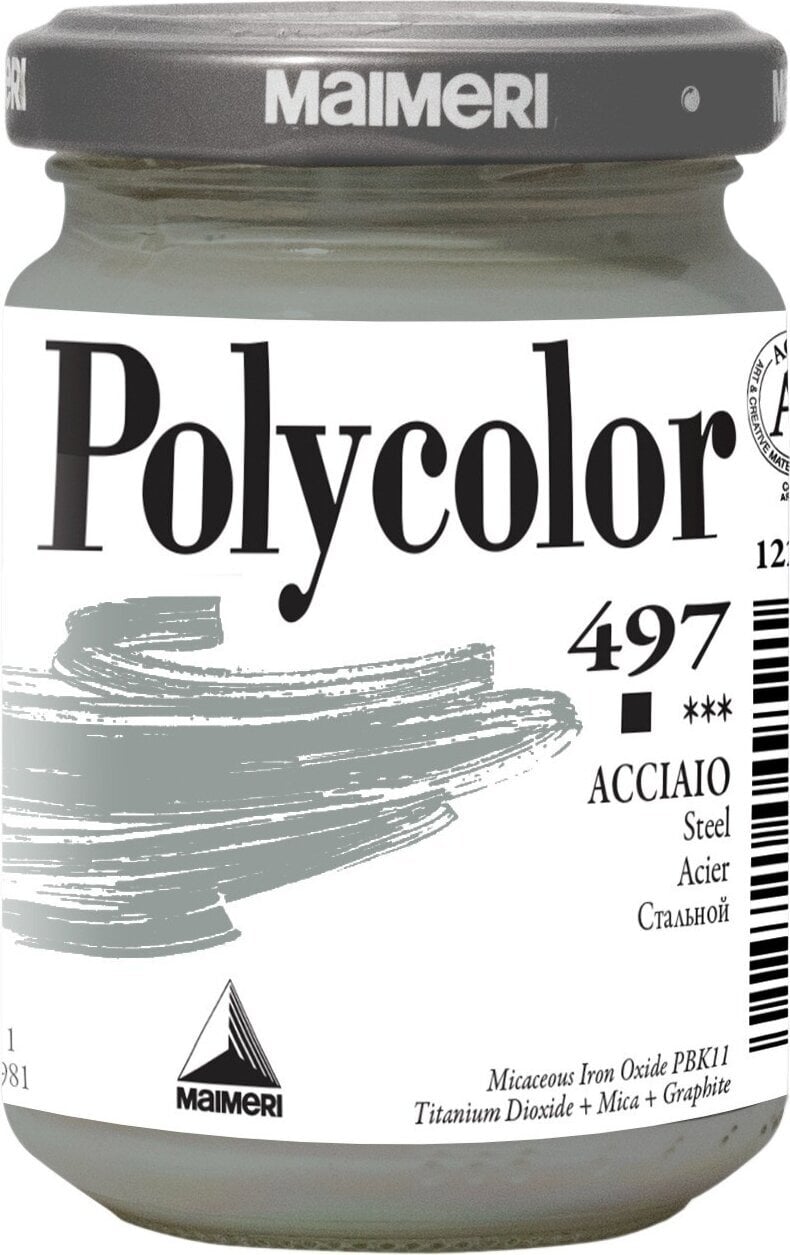 Peinture acrylique Maimeri Vynil Polycolor Peinture acrylique Steel 497 140 ml 1 pc