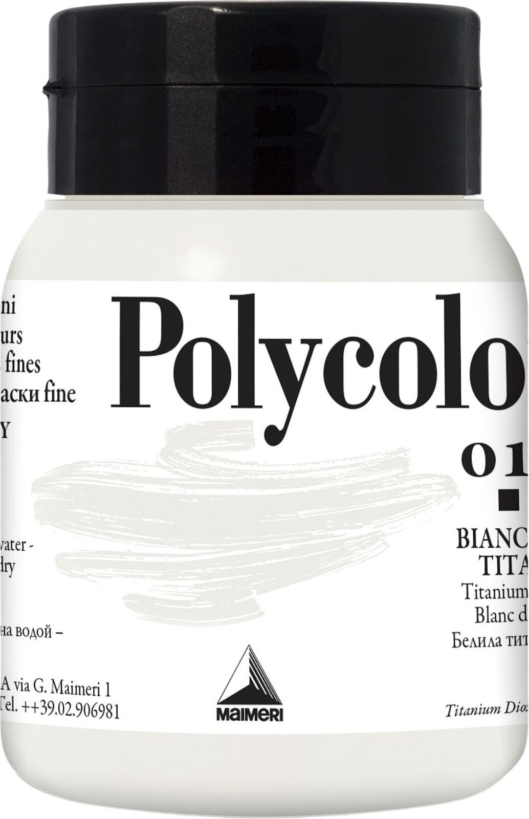 Acrylic Paint Maimeri Vynil Polycolor Acrylic Paint Titanium White 018 500 ml 1 pc