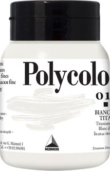 Acrylic Paint Maimeri Vynil Polycolor Acrylic Paint Titanium White 018 500 ml 1 pc - 1