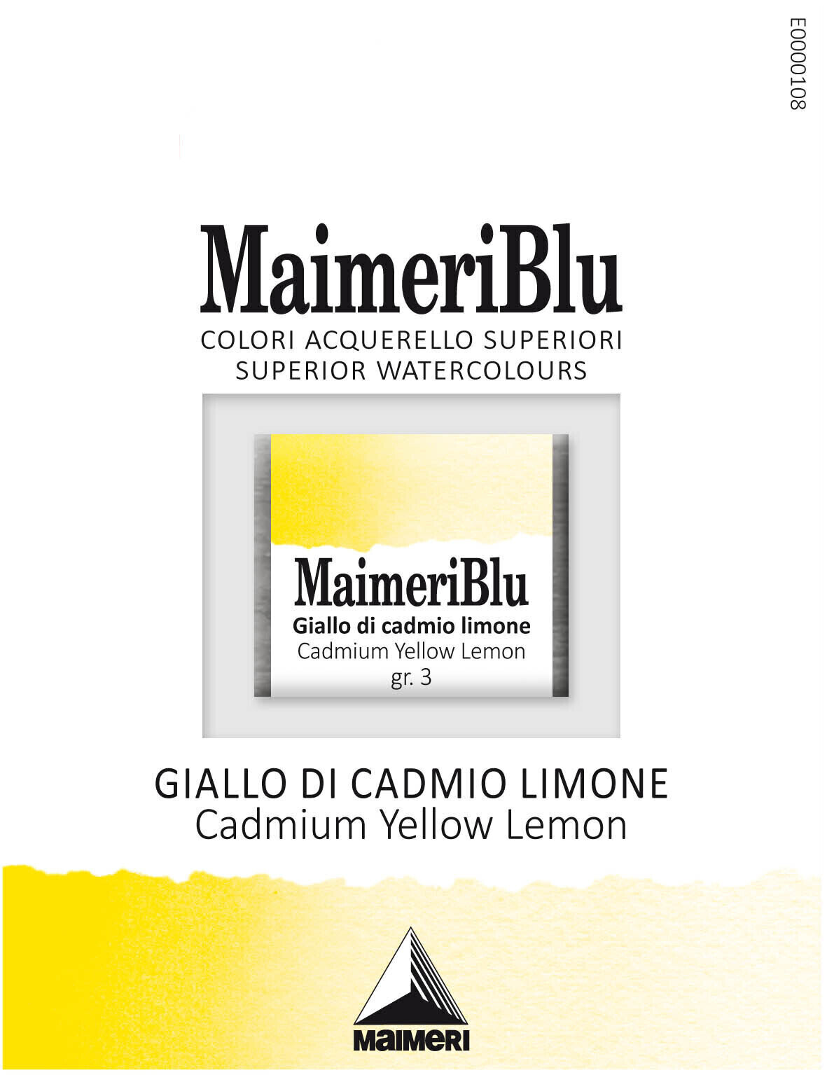 Akvarellimaali Maimeri Blu Vesivärit Cadmium Yellow Lemon 082 1,5 ml 1 kpl