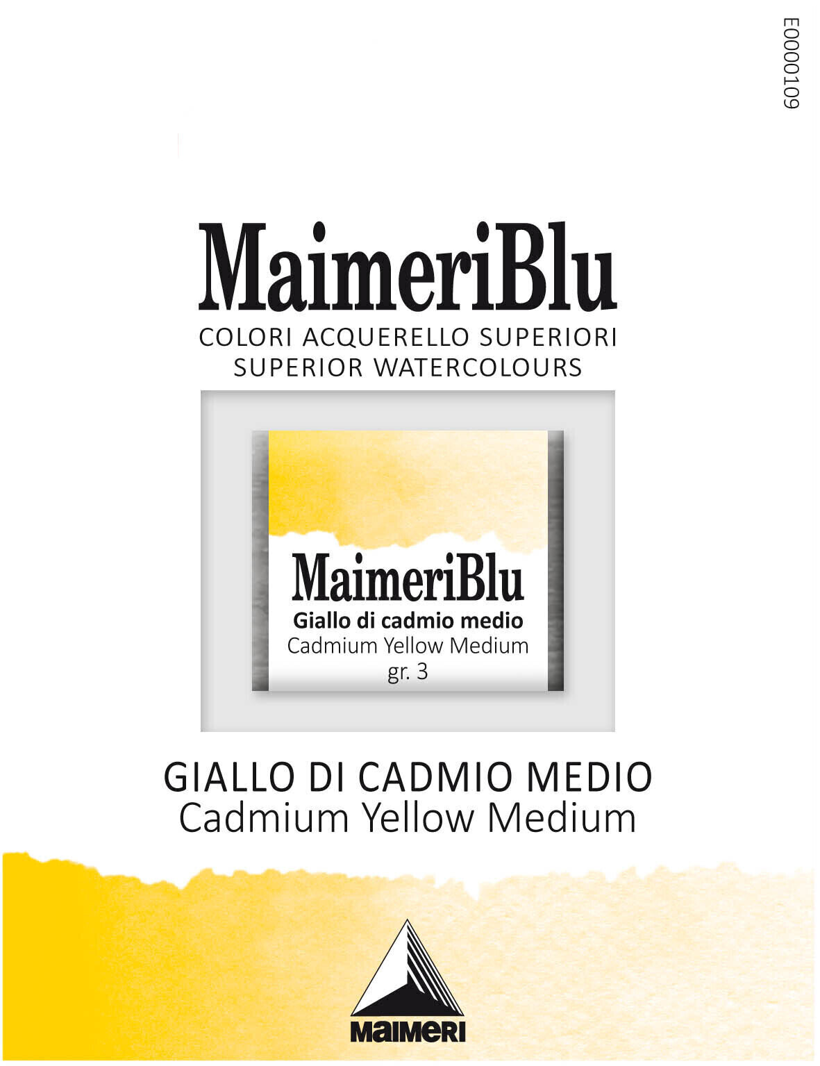 Akvarellimaali Maimeri Blu Vesivärit Cadmium Yellow Medium 083 1,5 ml 1 kpl