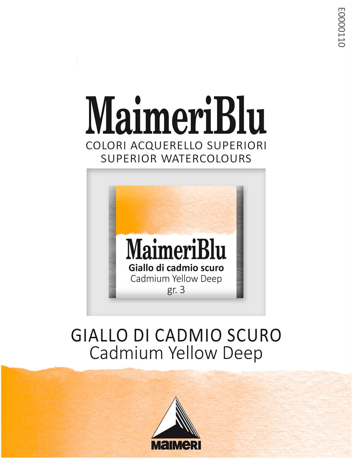 Acquarello Maimeri Blu Vernice ad acquerello Cadmium Yellow Deep 084 1,5 ml 1 pz