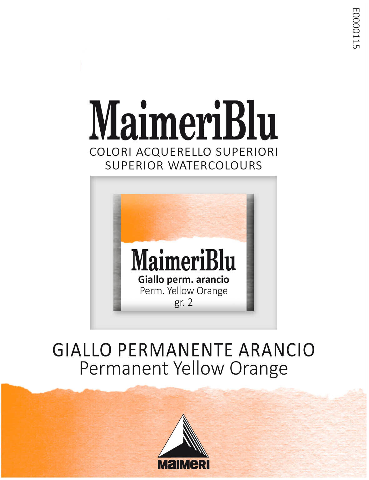 Akvarellimaali Maimeri Blu Vesivärit Permanent Yellow Orange 110 1,5 ml 1 kpl