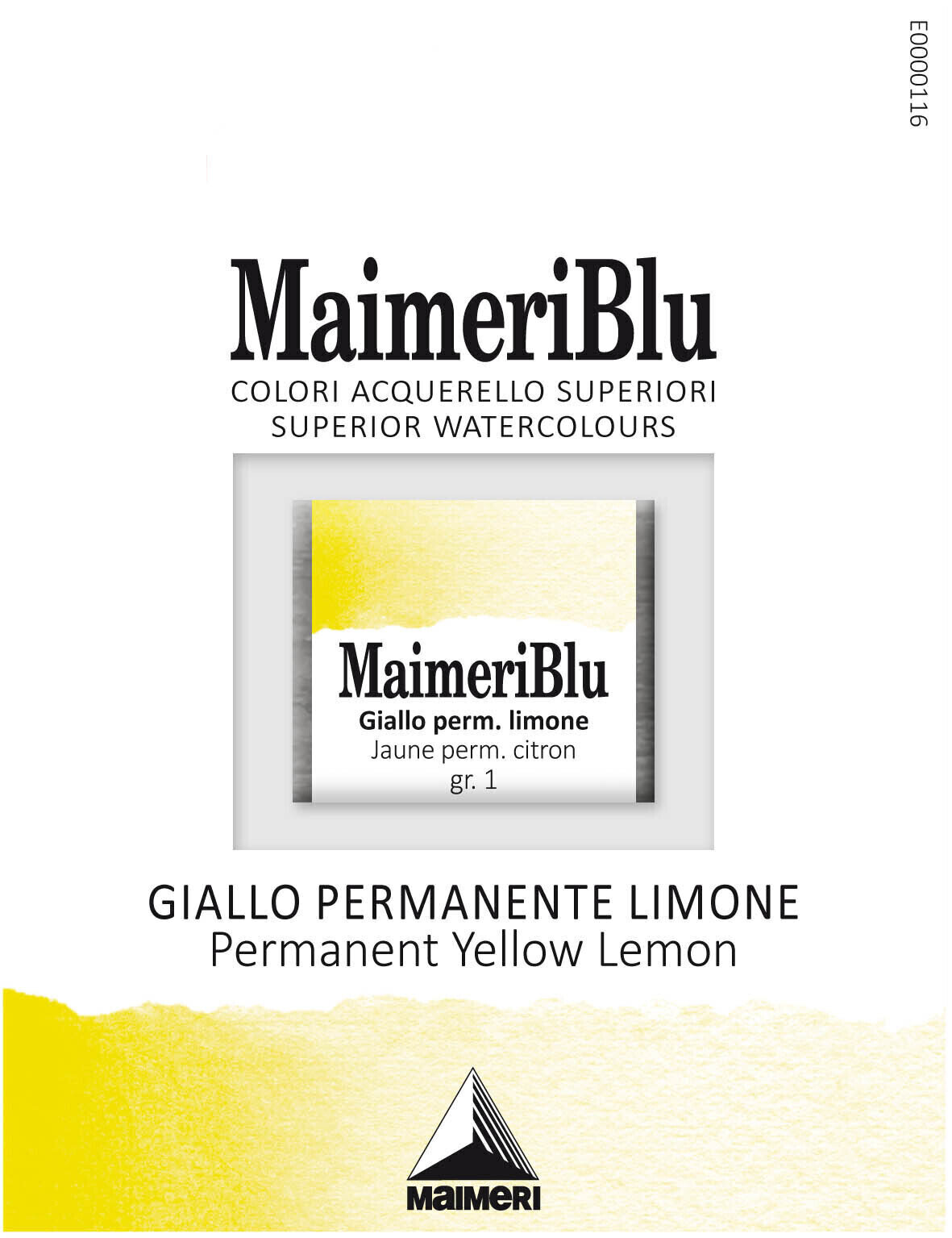 Nερομπογιά Maimeri Blu Ακουαρέλα Permanent Yellow Lemon 112 1,5 ml 1 τεμ.