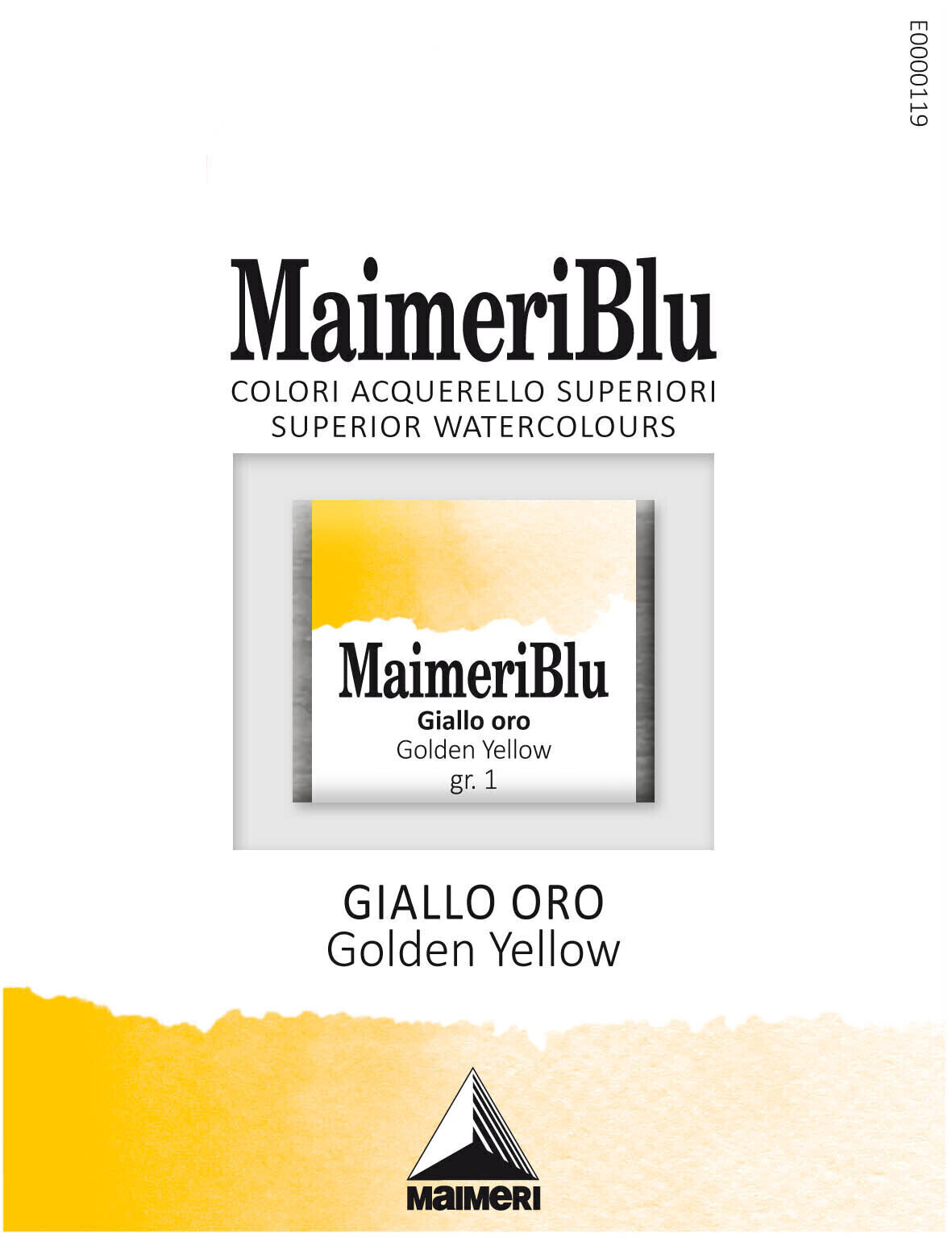 Culoare acuarelă Maimeri Blu Vopsea acuarela Golden Yellow 117 1,5 ml 1 buc