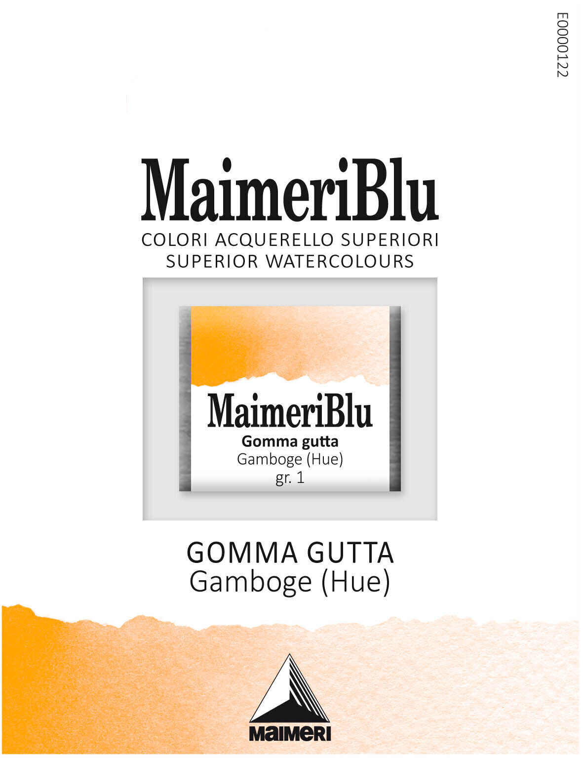 Nερομπογιά Maimeri Blu Ακουαρέλα Gamboge (Hue) 124 1,5 ml 1 τεμ.