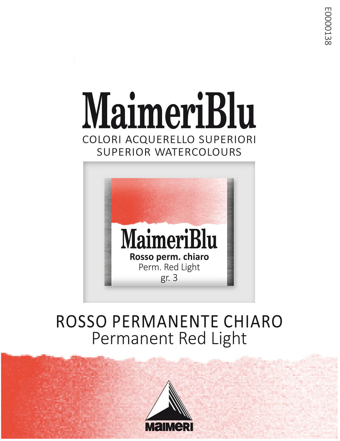 Akvarellimaali Maimeri Blu Vesivärit Permanent Red Light 251 1,5 ml 1 kpl