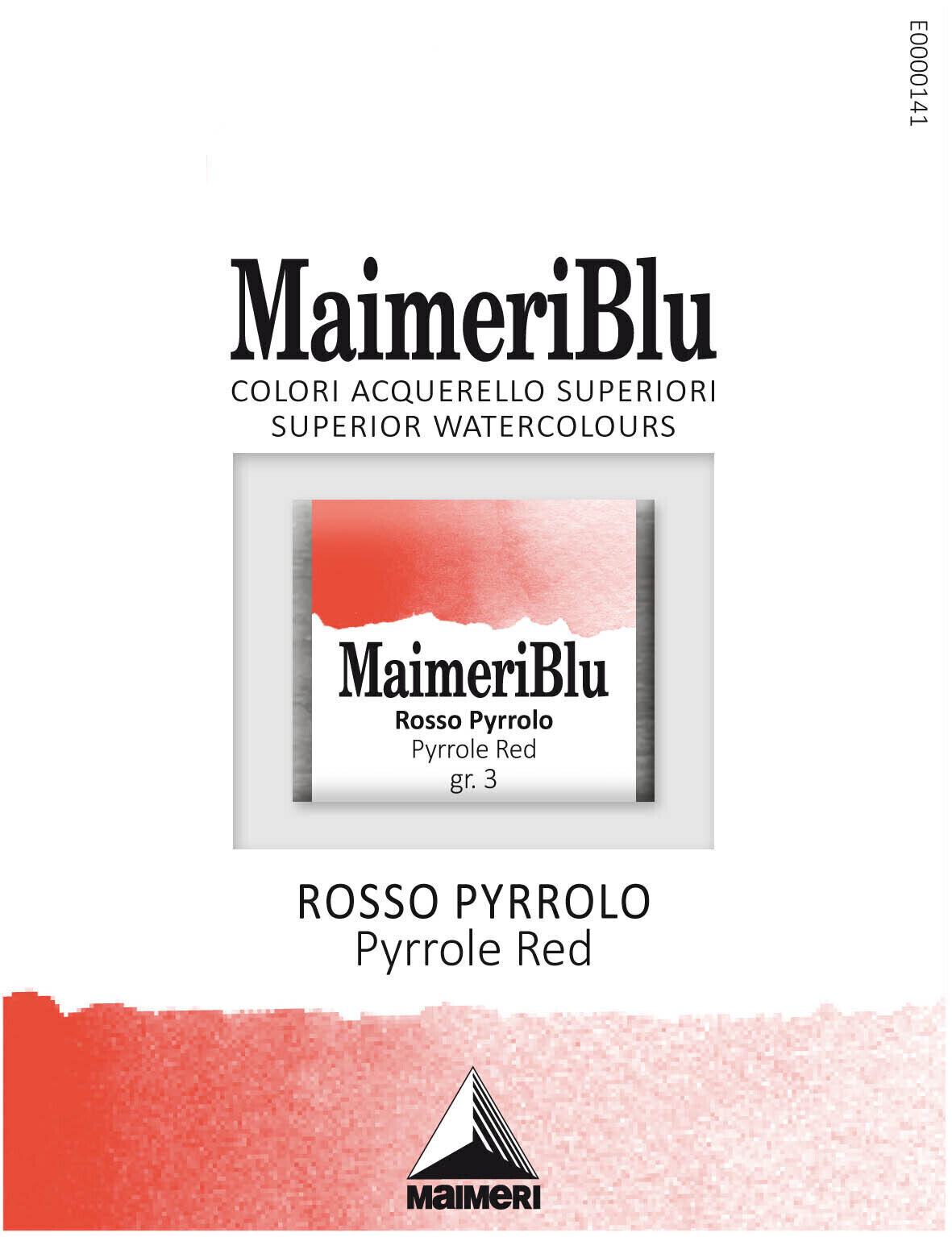 Peintures aquarelles Maimeri Blu Peinture aquarelle Pyrrole Red 257 1,5 ml 1 pc